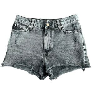 BDG urban outfitters girlfriend high-rise black faded distressed jean shorts